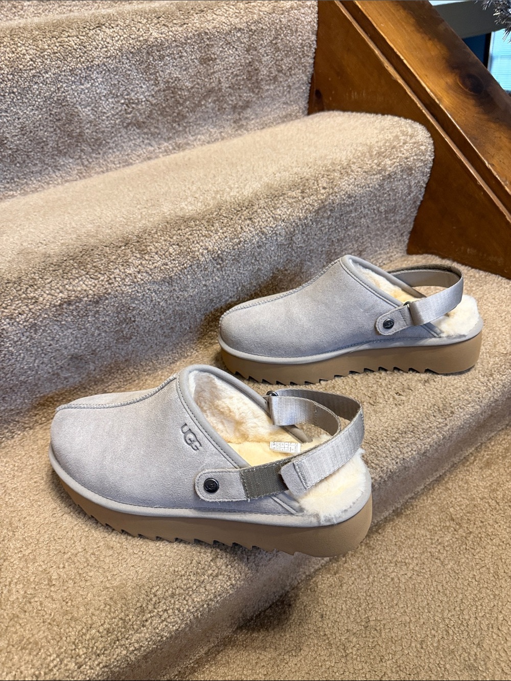 UGG Lanah Clog Platform in Cobble Grey - NEW - Picture 5 of 11